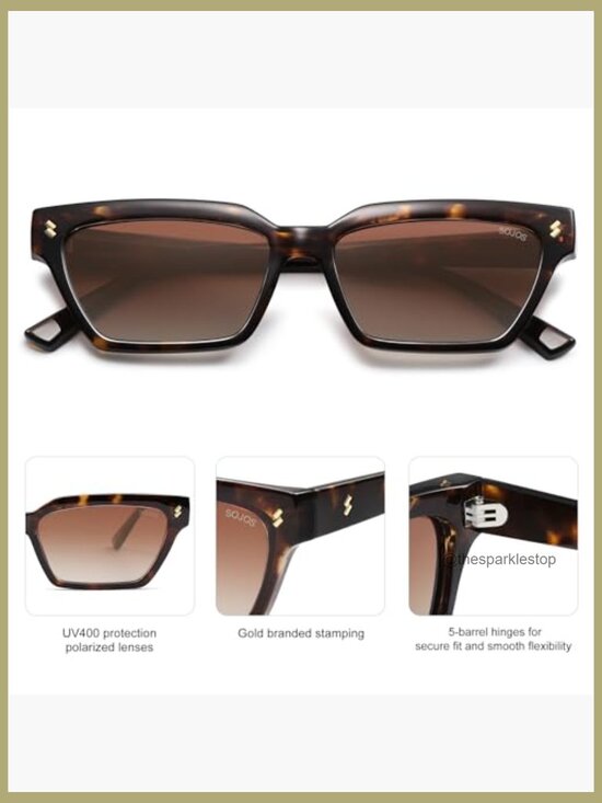Polarized Cat Eye Sunglasses with UV400 Protection, Recycled Material main image 4